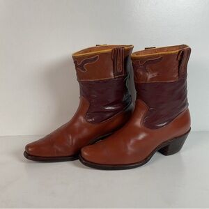 Vintage Pee Wee Cowboy Boots | Shorty | Tooled | 50s-60s | 6 C